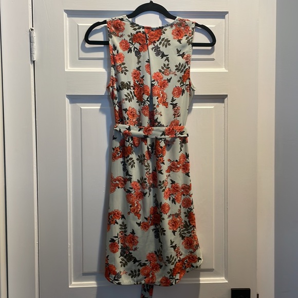 A New Day Floral Dress in Mint Green and Coral - Picture 6 of 6